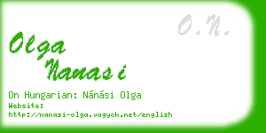 olga nanasi business card